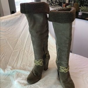 Suede over the knee boots